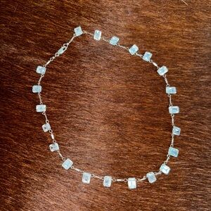 Crystal dimond like necklace sterling silver